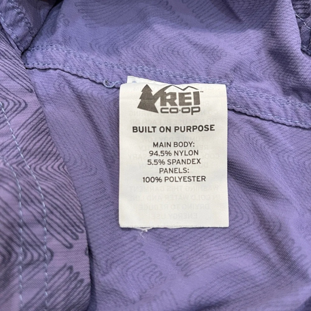REI CO-OP Sahara Short Sleeve Hiking Shirt Women’s XL Purple Print - Picture 6 of 6